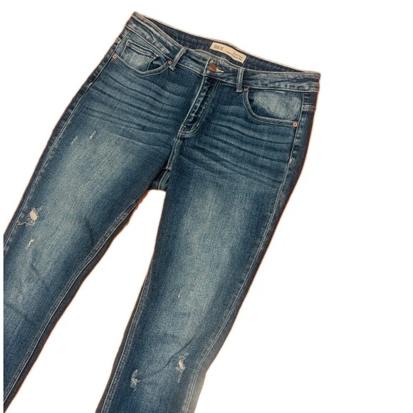 BKE Payton Mid Rise Ankle Skinny Jeans Universal Fit Blue Distressed Size 29 - Picture 1 of 8